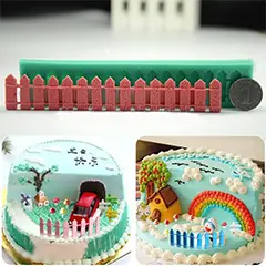 Beysa Silikon Şeker Hamuru Kalıbı, Çit, 18,5x3,5 cm - 2