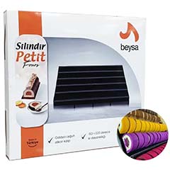 Beysa Silikon Silindir Petifür Kalıbı, 5li, 38x35 cm - Beysa