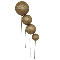 Beysa Simli Altın Top Pasta Süsü, 20li Paket - Beysa