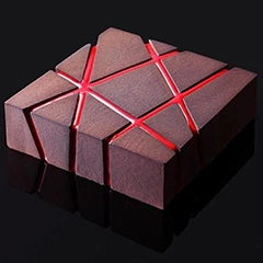 Beysa Surenapart Gm103 Silikon Kalıp, Çizgili Kare, 20x20 cm - 2