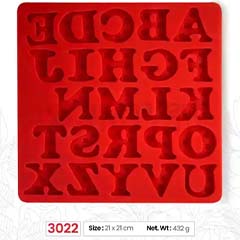 Beysa Surenapart M3022 Harfler Silikon Şeker Hamuru Kalıbı, 21x21 cm - Beysa