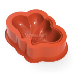 Beysa Surenapart MSM60 Çiftli Kalp Silikon Pasta Kalıbı, 18x24 cm - Beysa