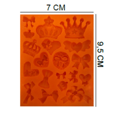 Beysa Taç Silikon Şeker Hamuru Kalıbı, 7x9,5 cm - Beysa