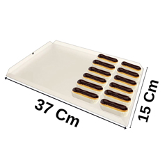 Beysa Teşhir Tepsisi, Sunum Tavası 37x15 Cm Beyaz - Beysa