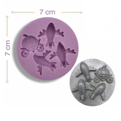 Beysa Uçaklar Silikon Şeker Hamuru Kalıbı, 7x7 cm - Beysa