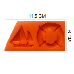 Beysa Yelken ve Simit Silikon Şeker Hamuru Kalıbı, 11,5x6 cm - Beysa