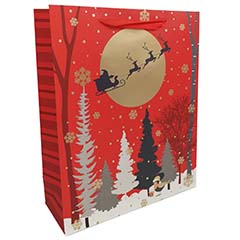 Beysa Yılbaşı Hediyelik Çanta, Uçan Geyikler Baskılı, 12li - Beysa