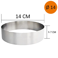 Beysa Yuvarlak Pasta Çemberi, 14 cm - 2