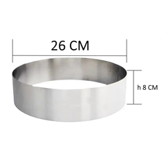 Beysa Yuvarlak Pasta Çemberi, 26x8 cm - Beysa