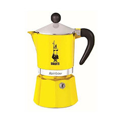 Bialetti Moka Pot Rainbow 3 Cup, Yellow - Bialetti