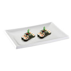 Biradlı Açık Büfe Sushi Servis Tabağı 40x27x2 cm - Biradlı