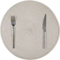 Biradlı American Placemat, Pvc, Round, 38 cm, Beige - Biradlı