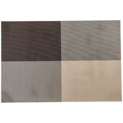 Biradlı Amerikan Servis, Pvc, Desenli, 30x45 cm, Kahverengi, BRD 021 KH - Biradlı