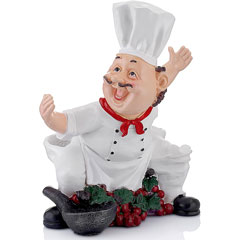 Biradlı BRD-3311 Decorative Chef Figure, 34 cm - Biradlı