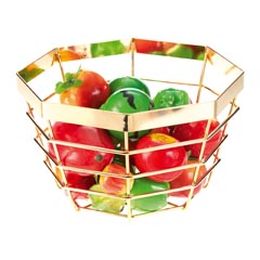 Biradlı BRD-HW168 Wire Fruit Basket, Gold - Biradlı