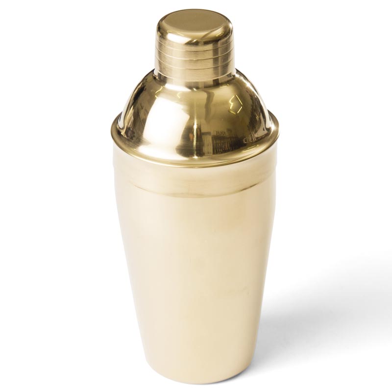 Biradlı Çelik Kokteyl Shaker, 500 Cl, Altın