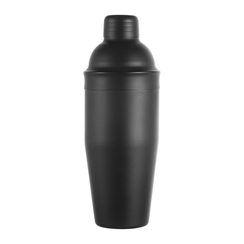 Biradlı Çelik Kokteyl Shaker, Siyah, 500 Cl
