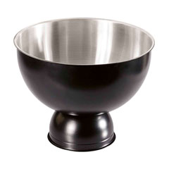 Biradlı Çelik Punch Kasesi, 28x24 cm, Siyah - Biradlı