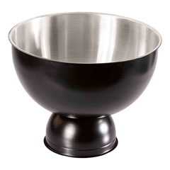 Biradlı Çelik Punch Kasesi, 32x26 cm, Siyah - Biradlı