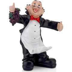 Biradlı Dekoratif Aşçı Figürü, 28 cm - Biradlı