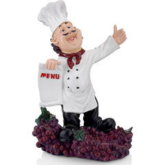 Biradlı Dekoratif Aşçı Figürü, 31 cm - Biradlı