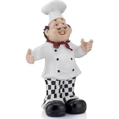 Biradlı Dekoratif Aşçı Figürü, 37 cm - Biradlı