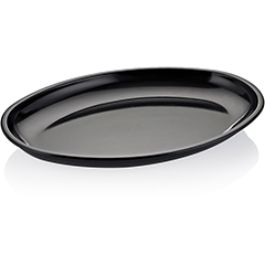 Biradlı Fts-1957 Melamine Plate, Oval, 48x34x5 cm, Black - Biradlı