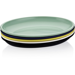 Biradlı Fts-1958 Melamine Plate, Oval, 55x39x6, Green - Biradlı