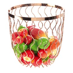 Biradlı HW185 Wire Fruit Holder, Copper - Biradlı