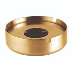 Biradlı Lidded Ashtray, 10 cm, Gold - Biradlı