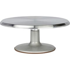Biradlı Metal Rotating Cake Icing Stand, 30 cm - Biradlı