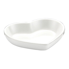 Biradlı Open Buffet Minimalist, 8x7x1.5 cm Heart-Shaped White - Biradlı