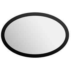 Biradlı Open Buffet Plexiglass Mirror Display Stand, Ellipse, 40x60x5 cm - 1