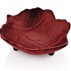 Biradlı Open Buffet Presentation, Leaf, Minimal, 10x8x3 cm, Red - Biradlı