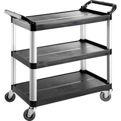 Biradlı Plastic Service Cart, Gray, 52x96x107 cm - Biradlı