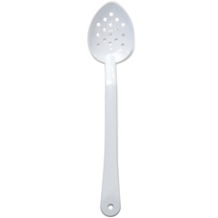 Biradlı Polycarbonate Service Spoon, Perforated, 34 cm, White - Biradlı