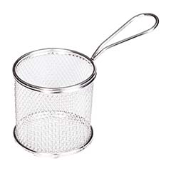 Biradlı Potato Presentation Basket, Round, 9x8.5 cm - Biradlı