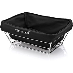 Biradlı Rectangular Bread Basket, Fabric Lined, 22x16x7.5 cm - Biradlı