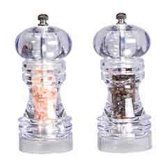 Biradlı Salt Pepper Mill, Acrylic, 16 cm - Biradlı