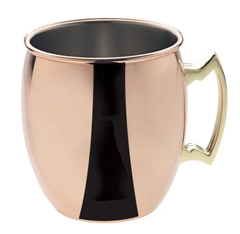 Biradlı Steel Moscow Mule Mug, 500 cc, Copper - Biradlı