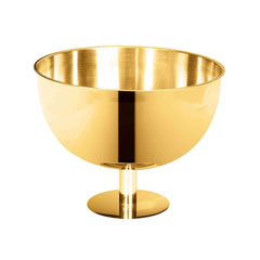 Biradlı Steel Punch Bowl, 16x18 cm, Gold - Biradlı