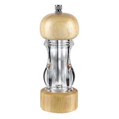 Biradlı Wooden Black Pepper Grinder, 6x16 cm - Biradlı