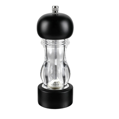 Biradlı Wooden Pepper Mill, 6x16 cm, Black - Biradlı
