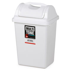 Bora Plastik Rectangular Garbage Bin with Push Lid, No 3, 14 Lt, BO191 - 2