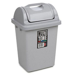 Bora Plastik Rectangular Trash Bin with Push Lid, No 1, 3.25 Lt, BO192 - Bora Plastik