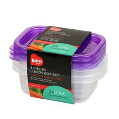 Bora Plastik Saklama Kabı, 3'lü Set Mini, 160 ml, BO540 - Bora Plastik