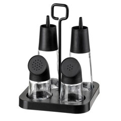 Bora Plastik Set of 4 Oil Dispenser, Vinegar Dispenser, Salt Shaker, Pepper Shaker, BO3104 - Bora Plastik