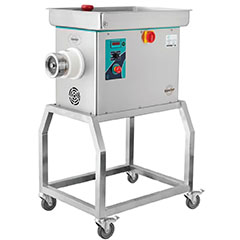 Bosfor Euro Serisi UKME-32PTSA Refrigerated Meat Grinder, Wheeled Legs, Stainless Steel Body and Head, No:32 Three-phase - 1