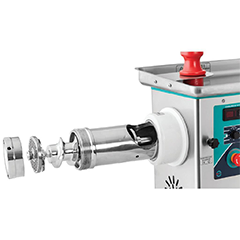 Bosfor UKMS-22PT-1 Soğutmalı Kıyma Makinesi, Paslanmaz Çelik Gövde ve Kafalı, No:22, Trifaze - 2