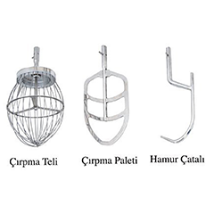 Bosfor UPM-10M Planet Mikser, Hız Kontrollü, 10 lt Kapasiteli, Monofaze, 220 V - 3